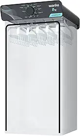 Secadora de Roupas de Parede Wanke Comfort 8kg 220V Grafite com 8 Programas de Secagem, Timer até 120 Min, Painel Inclinado e 6 Cabides Multifuncionais