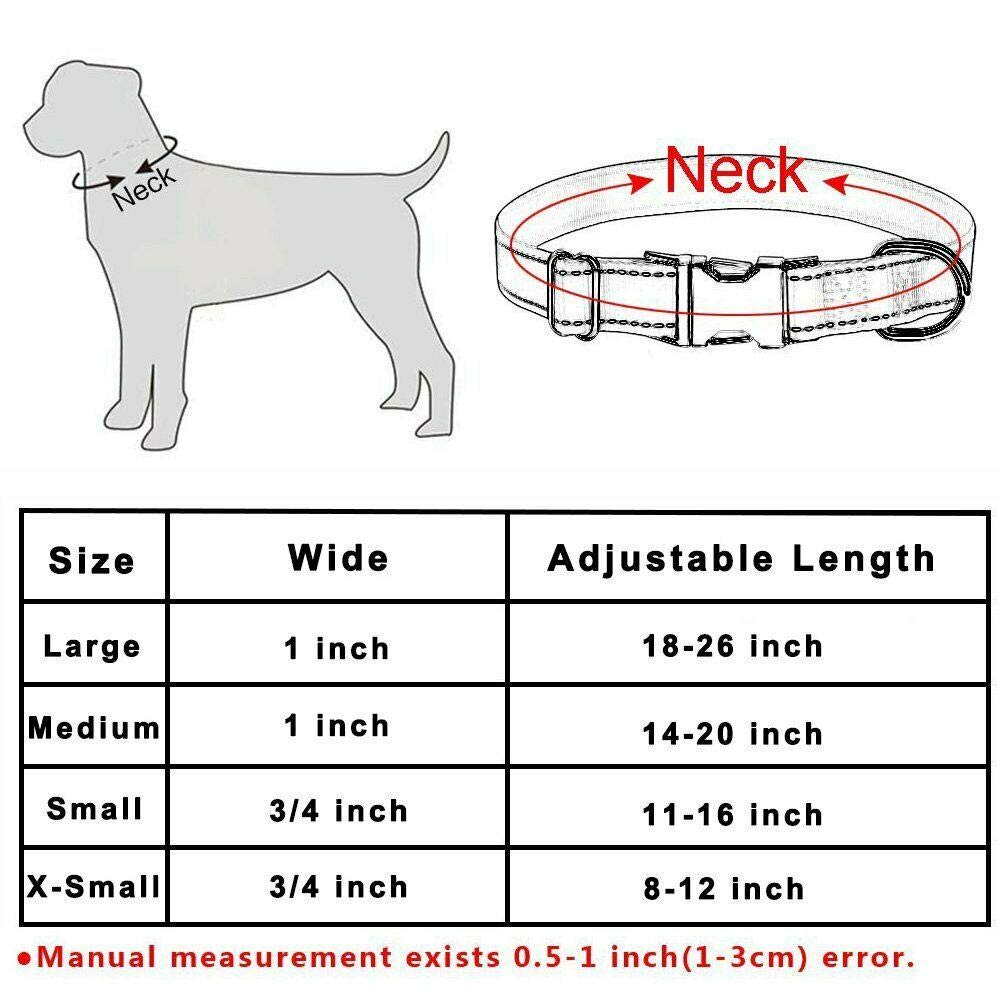 Chien Laisse Réglable en Nylon Cool Collier De Chien Personnalisé Sculpté Nom Téléphone Bleu Pitbull Personnalisé Colliers De Chien Accessoires De Chien Tag-Rosey_Set_M