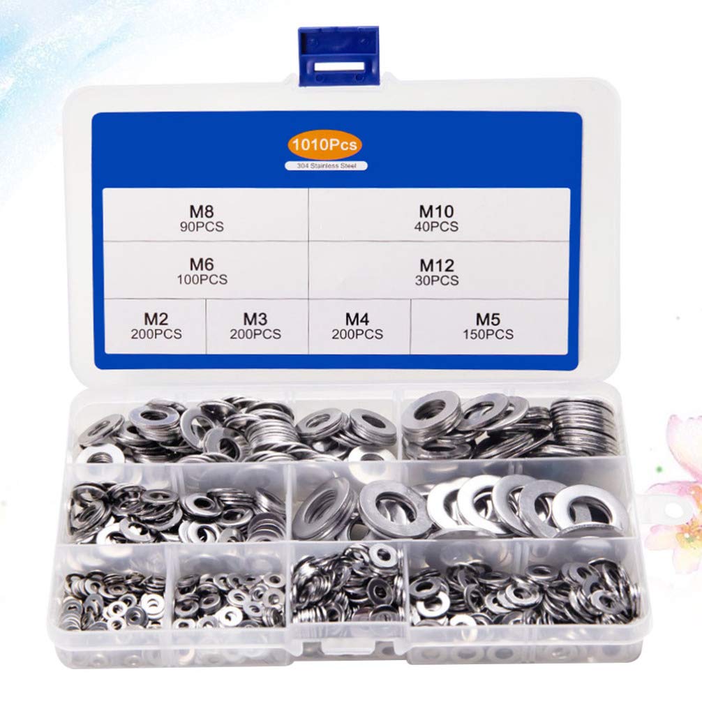 Kit de Rondelles Plates en Acier Inoxydable 1010 Pièces