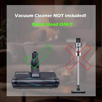 Replacement Turbo Action Brush Head VCA-TAB90 for Samsung Jet 75 Jet 75+ Jet 90 Series Cordless Stick Vacuum Cleaner
