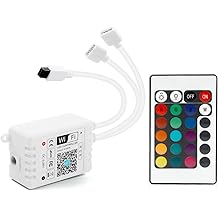 RGBZONE 4PIN WiFi RGB LED Controller, 2-Ports Smart LED Light Strip Controller, DC 5V/12V/24V for SMD 5050 3528 5630 Strip Lights, Compatible with Alexa Google Assistant IFTTT and Siri