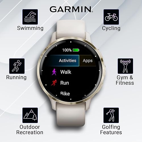 Miniatura 7 de Wearable4U Garmin Venu 3S - Reloj inteligente con GPS, pantalla AMOLED de 1.61 pulgadas, características avanzadas de salud y fitness, hasta 10 días