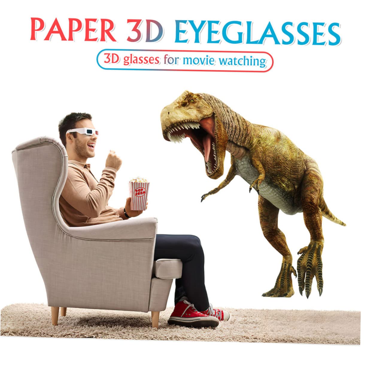 POPETPOP 40Pcs Cardboard for Movies Games and Fit for Enhanced Stereoscopic Experience