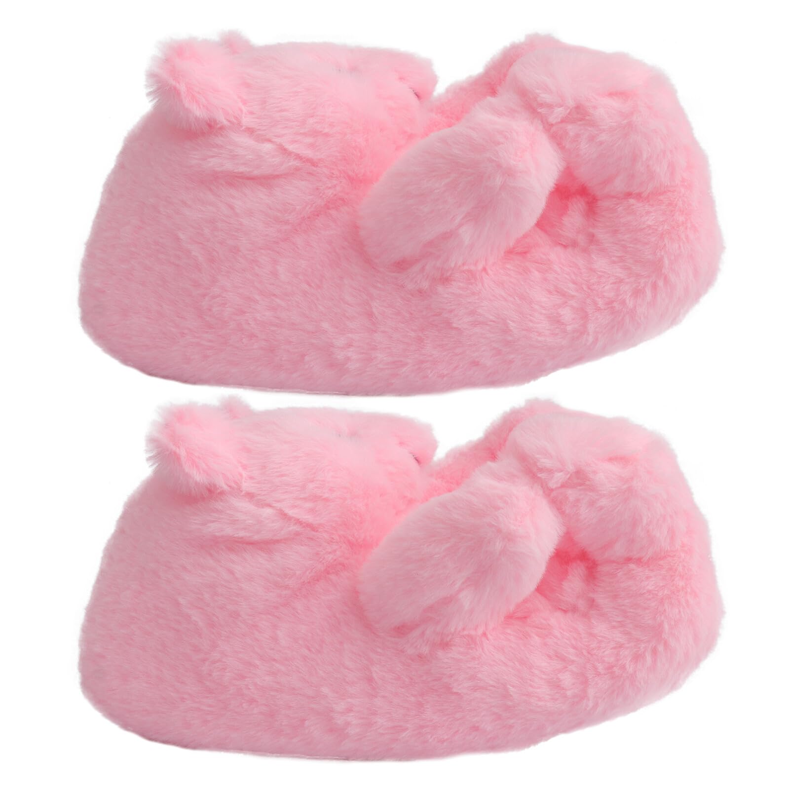 BESPORTBLE Zapatillas de Felpa con Diseño de Peluche Cálidas y Antideslizantes para Mujer Interior Casa Rosa