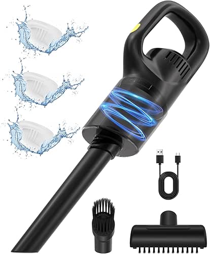 Handheld Vacuum Cordless, Portable Rechargeable Cordless High Power Suction Equipped