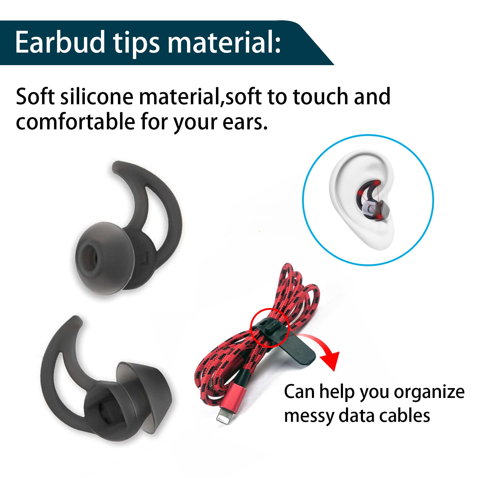 Almohadillas de silicona de repuesto para auriculares Bose QC20 QC20i SoundSport SIE2i IE2 IE3, 3 pares