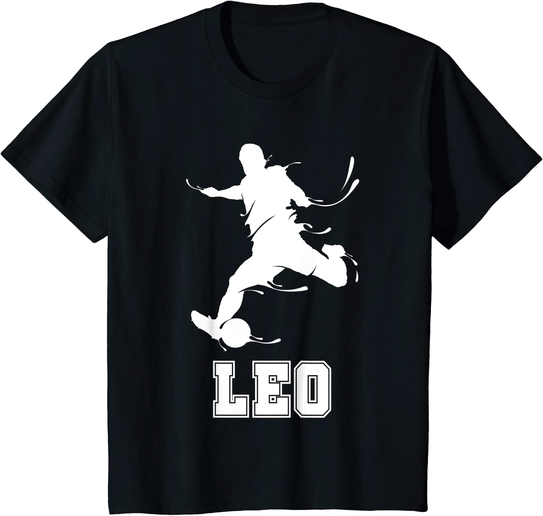 Leo Name Fußball GeschenkeYouth Football Sport Club Name Leo Gift T-Shirt