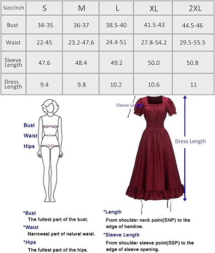 Miniatura 6 de Abaowedding Disfraz renacentista para mujer, vestido medieval victoriano, vestido alto y bajo