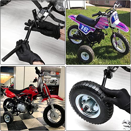 XIKOBY Universal Adjustable Training Wheels for 49cc 50cc Razor MX350 MX125 MX400 MX500 CRF50 XR50 Z50 PW50 PW80 TTR50 SYX-Moto X-pro Suzuki JR50 SSR Coolster Kawasaki KDX50 Pit Dirt Electric Bike