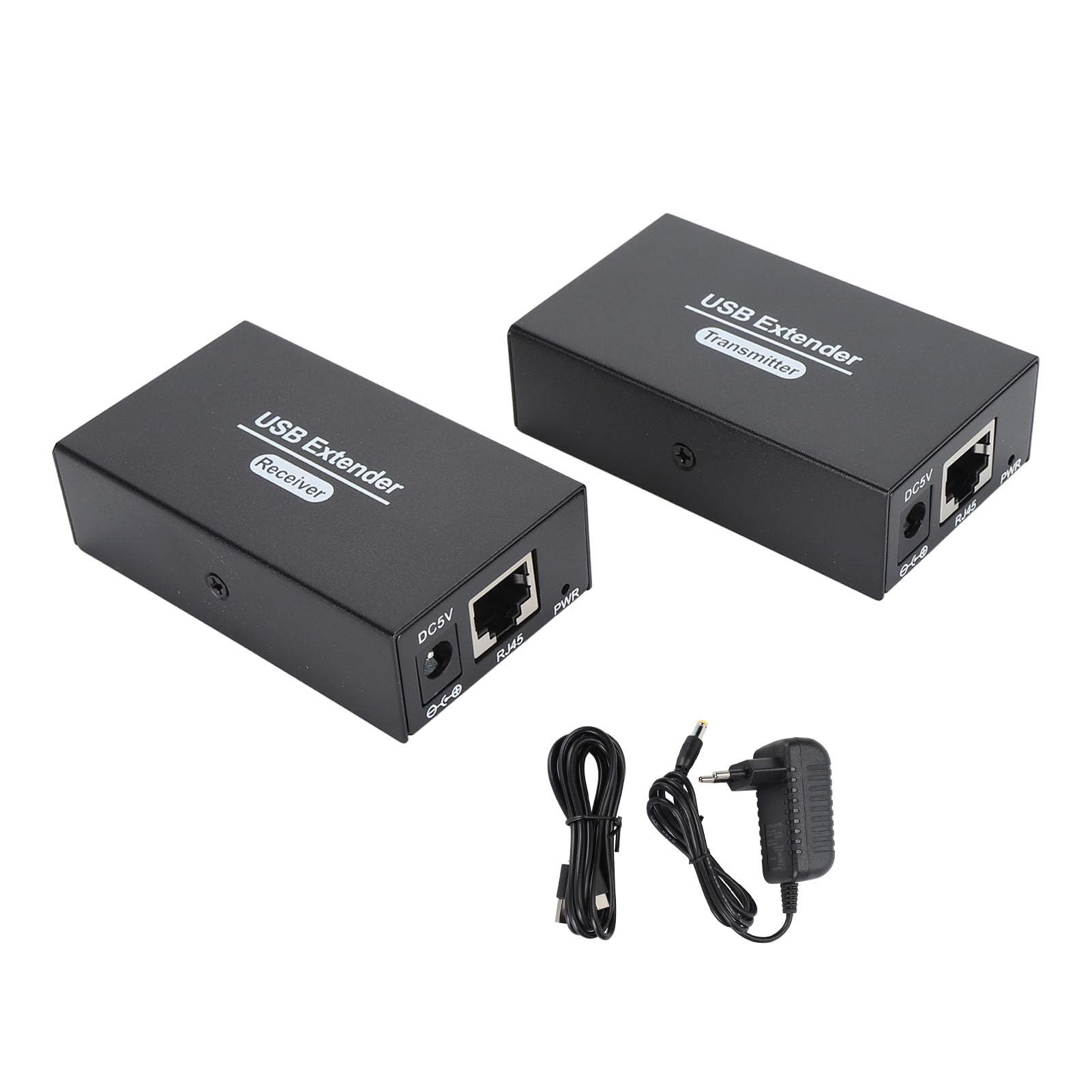 Adaptateur USB vers Ethernet 262 Pieds 480 Mbps, Rallonge USB avec Kit Complet, Plug and Play, Adaptateur Ethernet vers USB avec 4 Hub USB 2.0 (Prise UE)