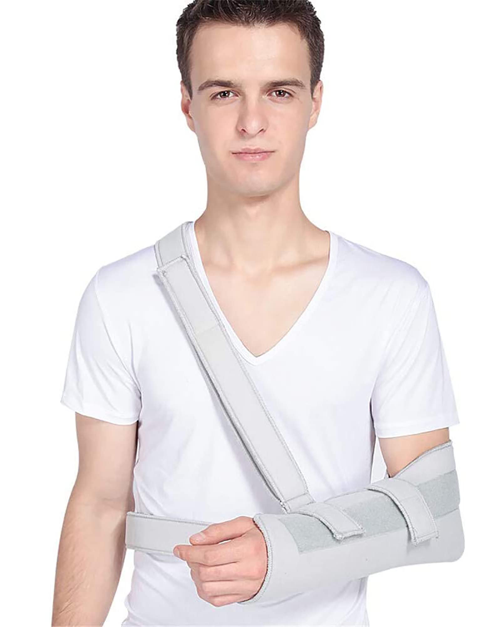 Eslinga de brazo ajustable para antebrazo, muñeca, codo, correa de soporte, inmovilizador de hombro ligero, soporte de recuperación de lesiones para fracturas rotas