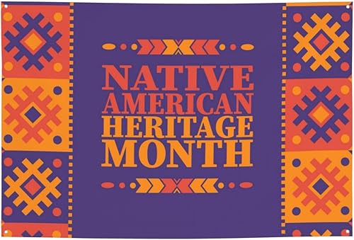 Cartel del Mes de la Herencia Nativa Americana de 47 x 71 pulgadas, letreros para porche, patio, tapiz, fondos, suministros de decoración de fiesta,