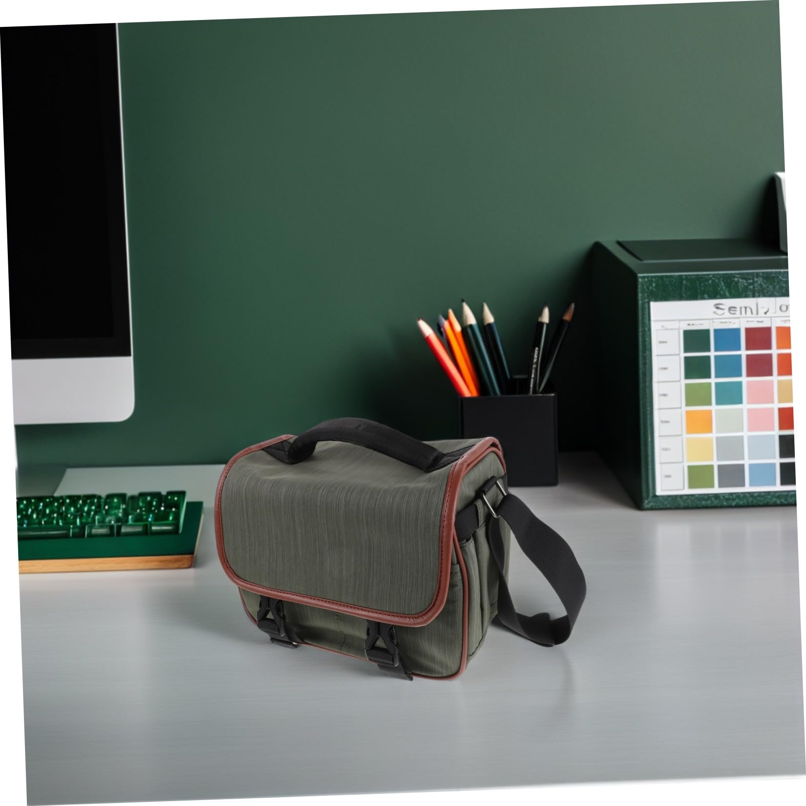 Mikikit Bolsa para Cámara Réflex Digital de Nailon con Compartimentos | Organización Optimizada y Acceso Rápido, Protección Antirrayas, Transporte Versátil para Fotografía al Aire Libre