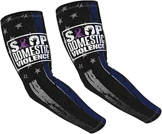 SwpWab Domestic Violence Awareness Sun-Defying Elegance Comfortable Cooling Arm Sleeves