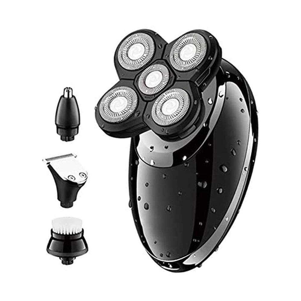 Afeitadoras eléctricas, 4 en 1, lavables, rotativas, cortadoras de pelo húmedo, cepillo de limpieza facial recargable para hombres