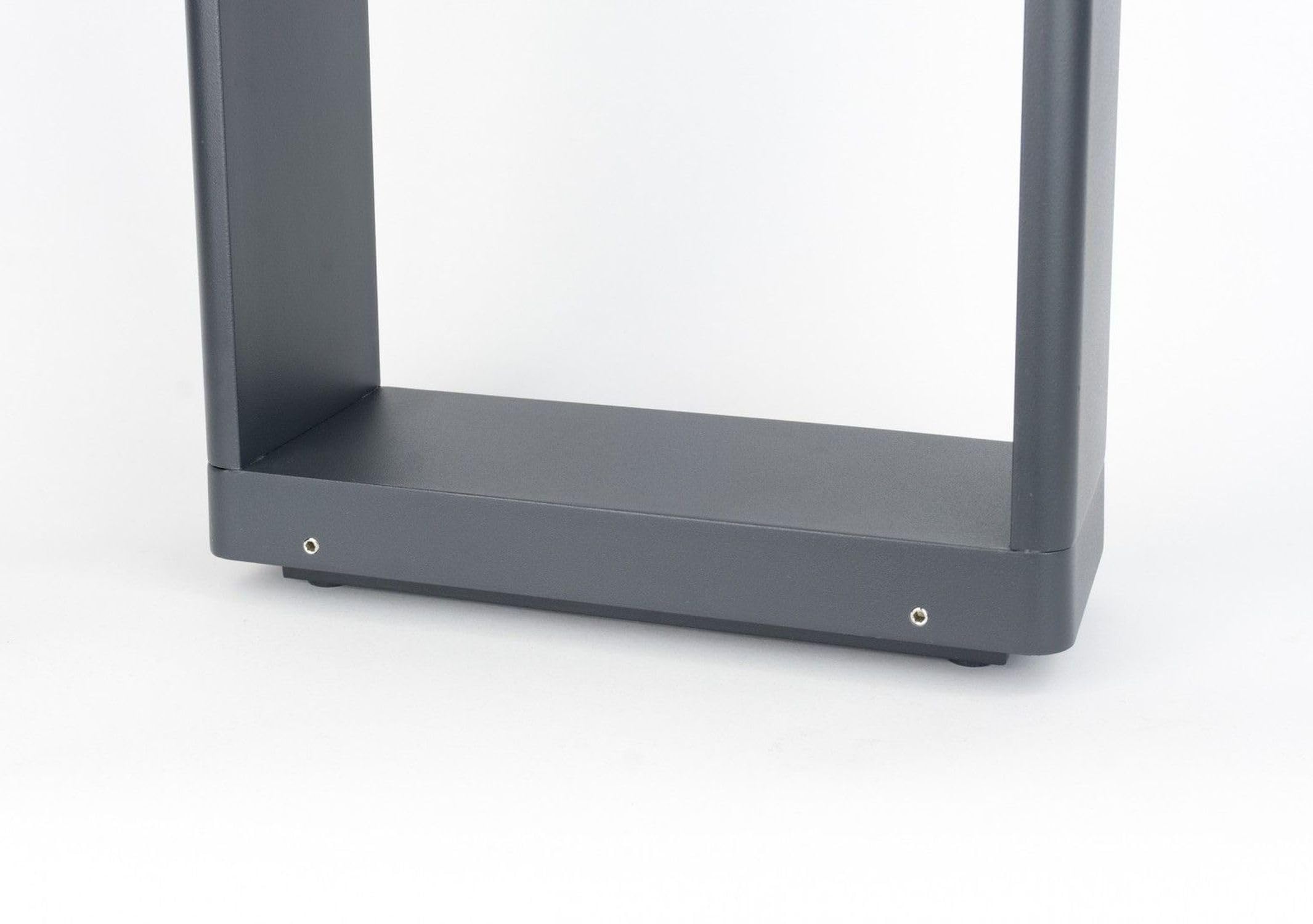 Licht-Erlebnisse LED Außenleuchte stehend Aluminium Glas Dunkelgrau IP65 Einfahrt Wege Garten 75 cm 4000 K 485 lm 9 W dekorative Outdoor Wegeleuchte MENISINO