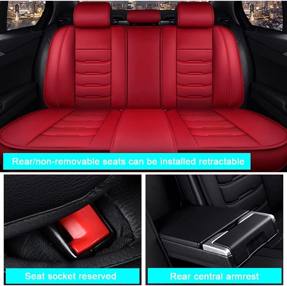 Luxury Leather Full Set Car Seat Covers for Audi TT Coupe 8N 2000-2006 - Universal Waterproof Interior Accessories, Non-Slip Protector Mats