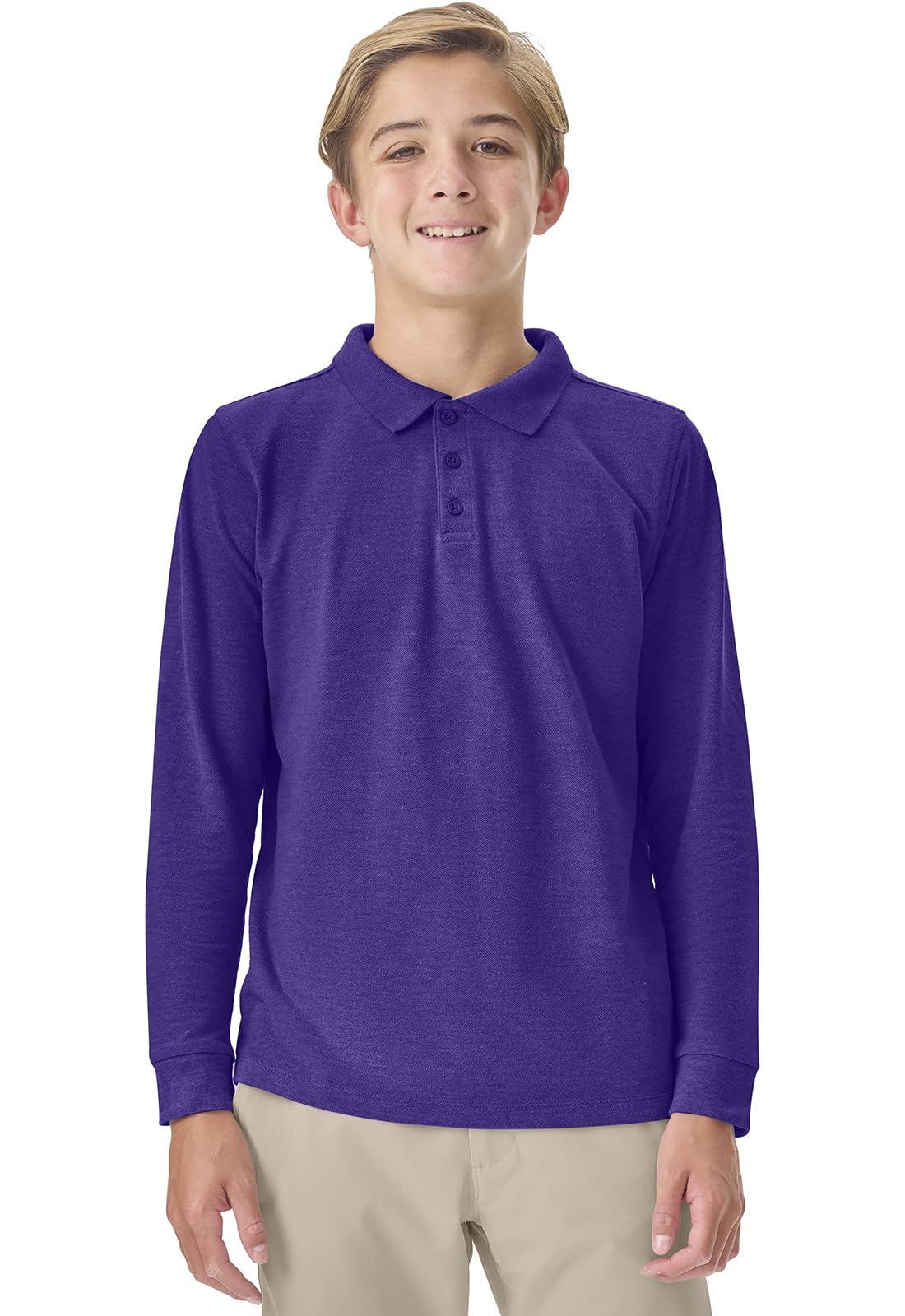 Classroom School Uniforms Big Kid Pique Polo Long Sleeve