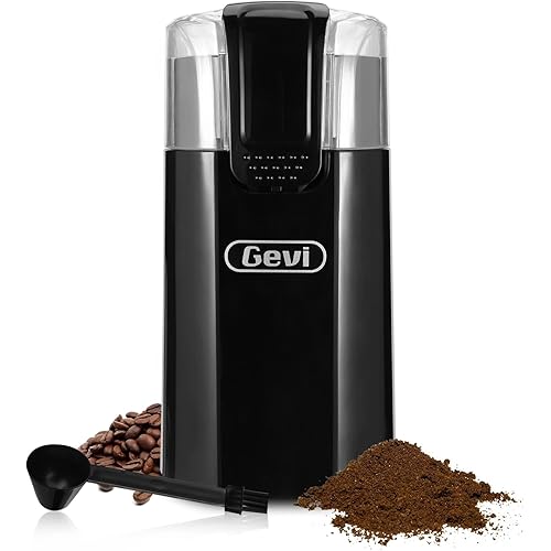 Electric Coffee Grinder Stainless Steel Blade Grinder for Coffee Espresso Latte Mochas, Noiseless Operation.GECGI140-U-1