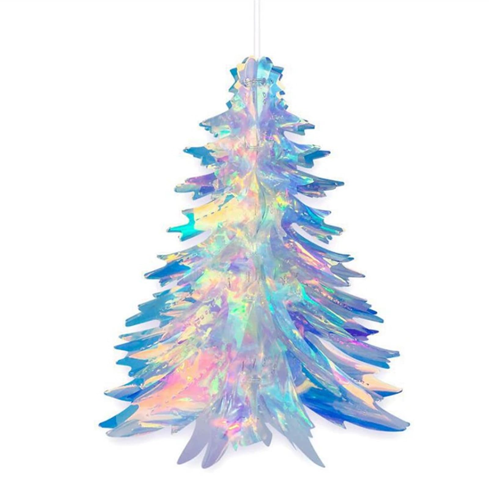 YIXANNX Illuminate Home For Holidays Hanging Christmas Decorations Lasers Effects Iridescent Christmas Garland Reusable Iridescent Tree Paper Snowflakes, Dazzling