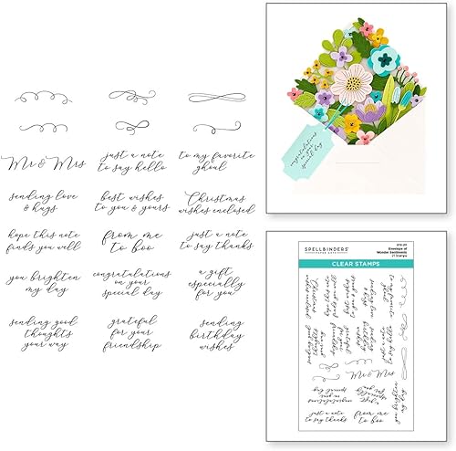 Miniatura 2 de Spellbinders Sobre de Wonder Sentiments Sellos transparentes