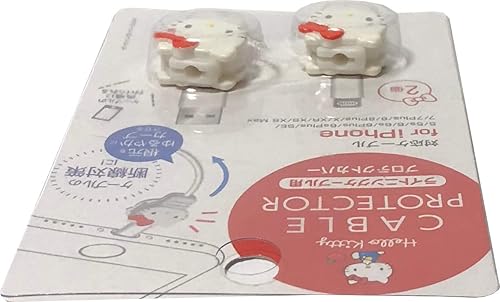 Miniatura 3 de Friend Sanrio Hello Kitty - Protector de cable para teléfonos celulares, 2 piezas, juego para iPhone (cable Lightning)