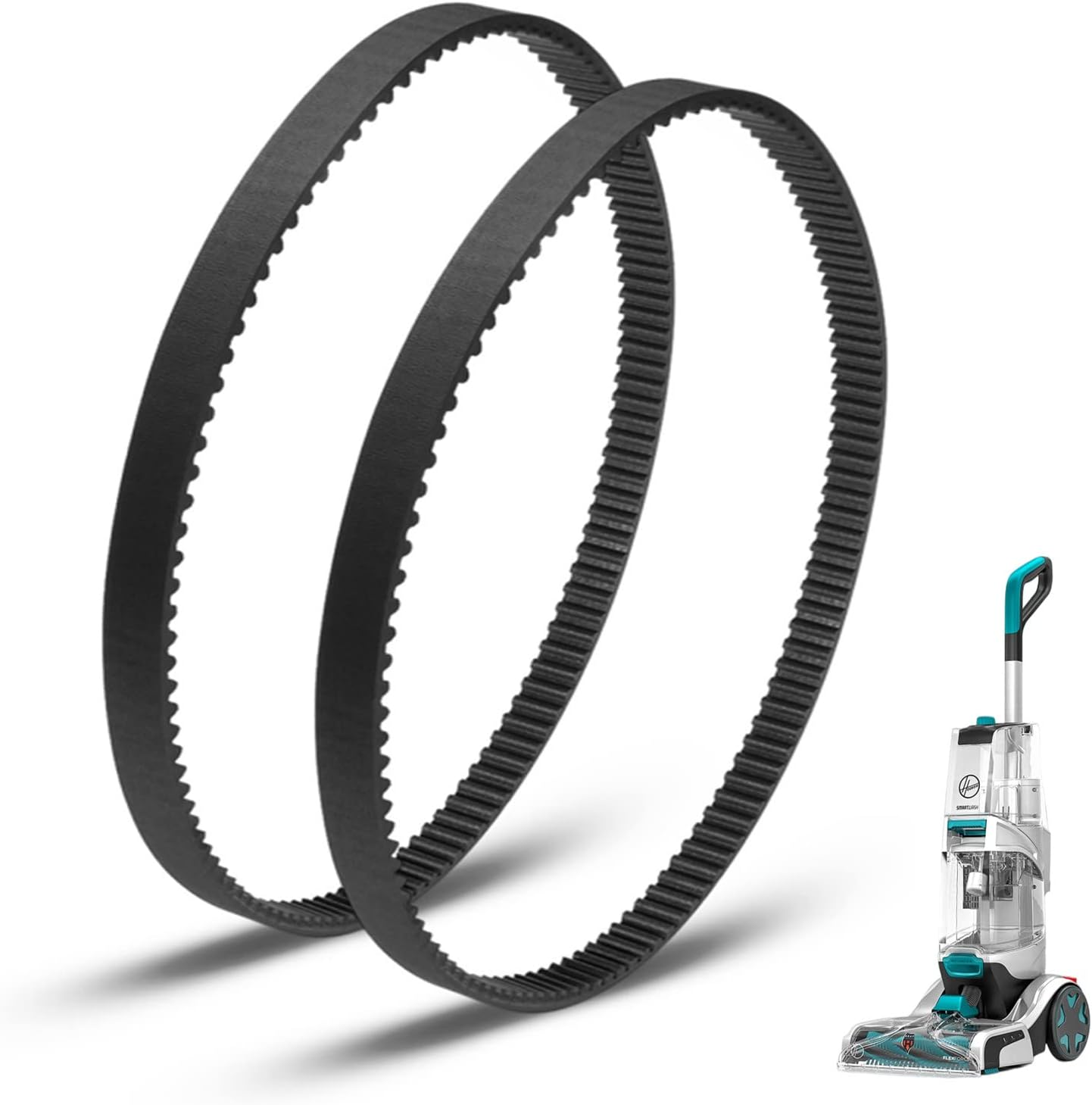 Replacement Belts for Hoover Smartwash FH52000, FH52001, FH52002, FH52002G, FH52004PC, FH52013, FH53000PC Automatic Carpet Cleaner (Pack of 2)