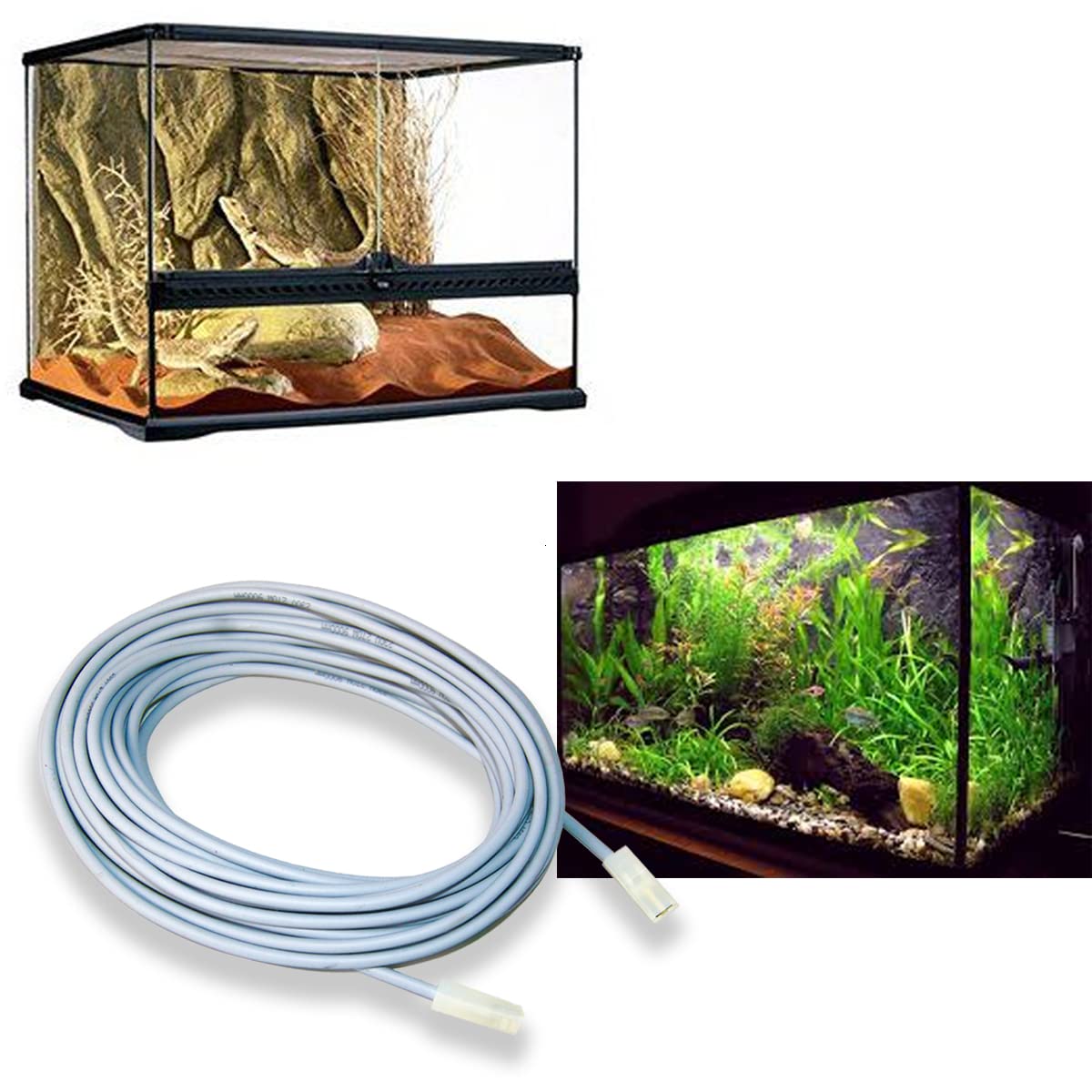 GOLDMAN SERVICE | Resistenza al Silicone Cavo Scaldante Flessibile | 3 metro 90 Watt | Semenzai, Acquario, Terrario per rettili, Incubatrice, Umidità, Frigoriferi, Birra