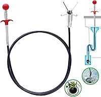 Vista 12 de Removedor de obstrucciones de drenaje de pelo de serpiente de drenaje de 33 pulgadas, herramienta de agarre flexible para recoger garras