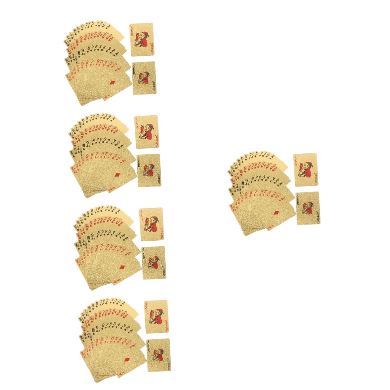 BESTonZON Poker Cards Plated De Cartes à Jouer Plastique Étanches avec Motif Unique pour Parties Et