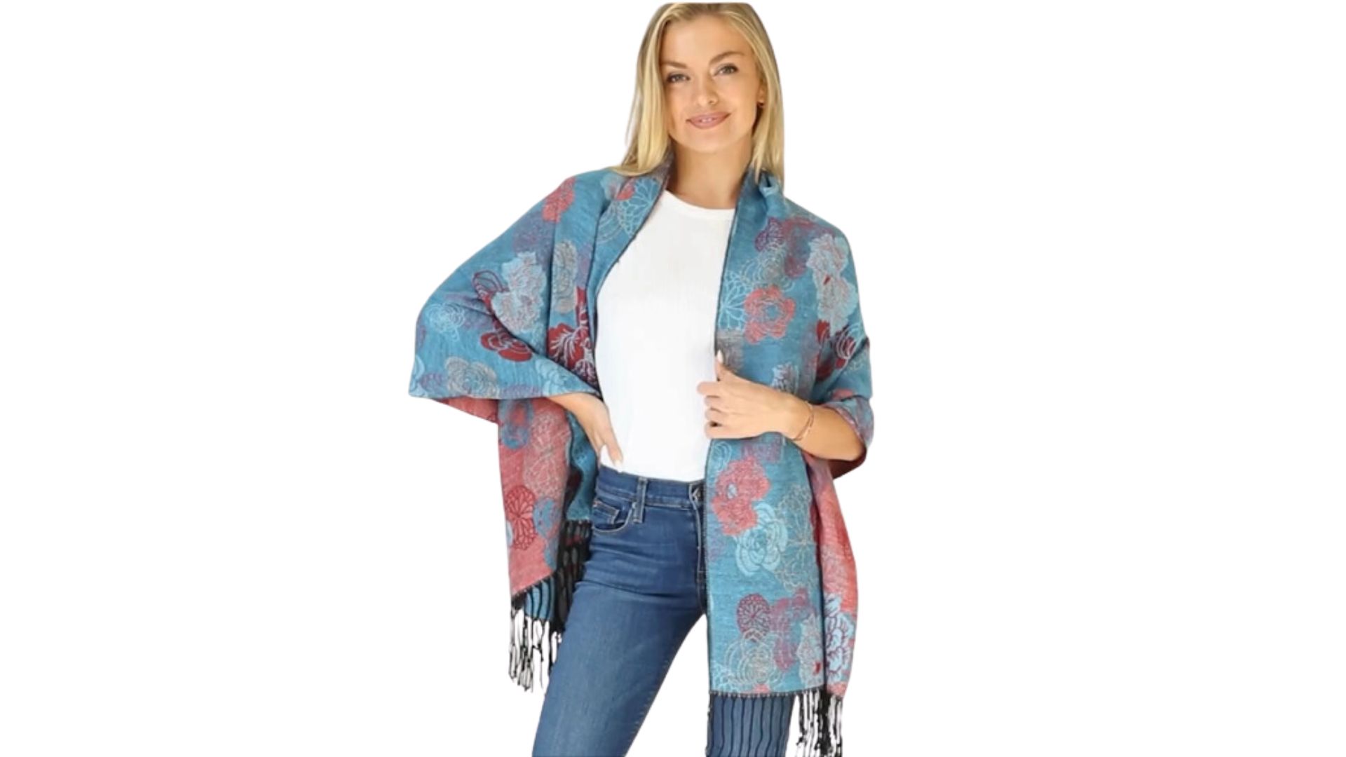 ECHARPE,1--Châle en Viscose à franges pour femme, écharpe de bonne
