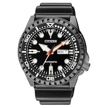 CITIZEN 自動巻き ブラックダイヤル ラバーベルト CITIZEN 自動巻き ブラックダイヤル ラバーベルト