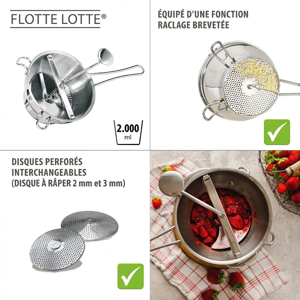 GEFU Flotte Lotte Moulin à Légumes Acier Inoxydable 40,5 x 12,2 x 22,3 cm