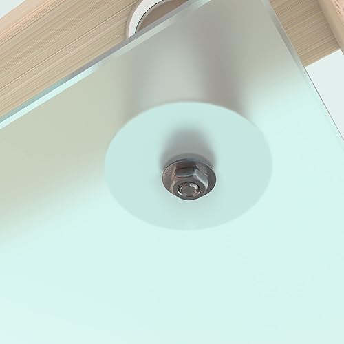 Miniatura 8 de Mesa de centro rectangular de cristal, mesa de té moderna con estante inferior, adecuada para sala de estar, mesas de centro de 2 niveles para sala