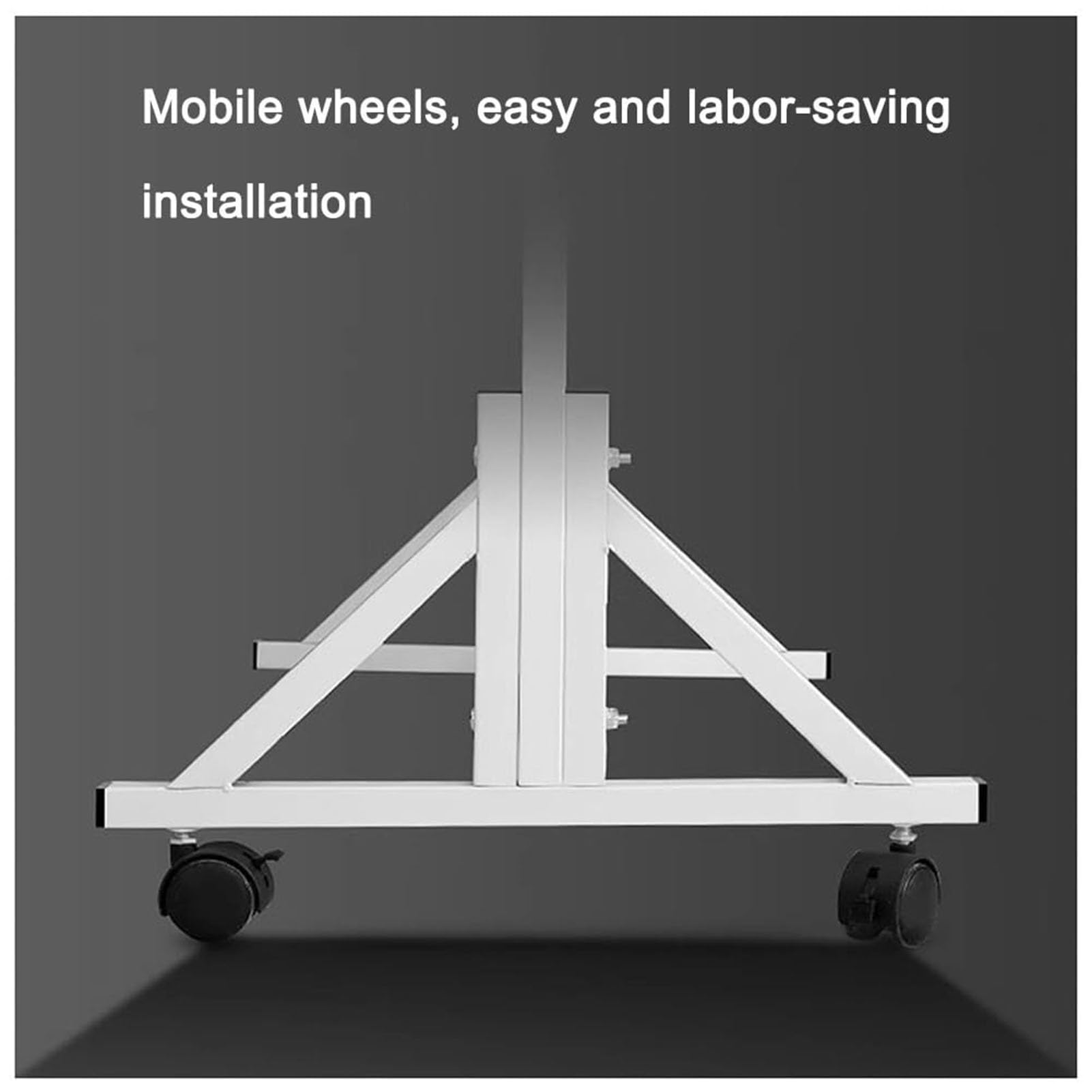 Rollbarer Lochwand-Präsentationsständer Mit Rollen, Freistehender Metall-Organizer-Turm Mit 20 Haken, Mobiler Werkzeug-Organizer for Dekoration Und Aufbewahrung(White,80 * 40 * 120cm)