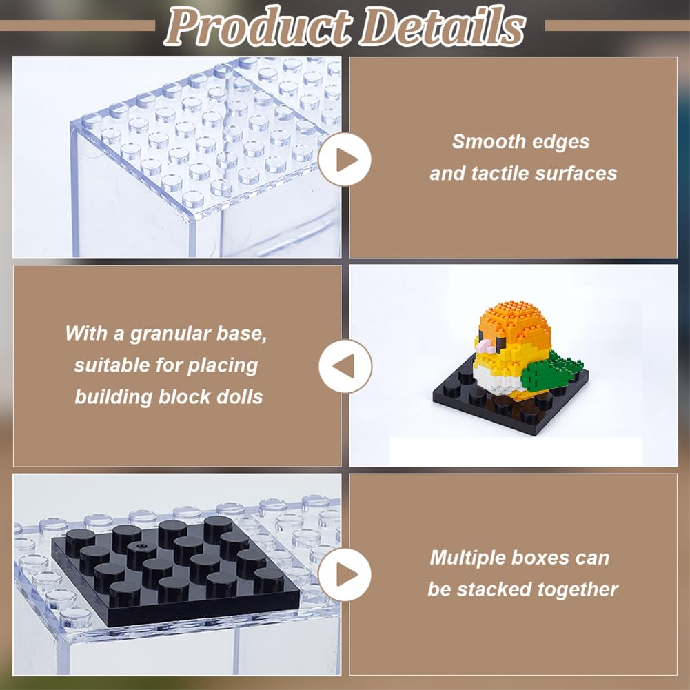 FINGERINSPIRE Espositore per Minifigure A 2 livello e 12 slot Espositore In Acrilico Trasparente con Base Nera Scatola di Presentazione per Minifigure Blocchi Da Costruzione Senza Coperchio