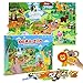 Taika 43x28 inch Zoo Animals Felt Story Board Set, 41Pcs Jungle Animals Toys, Thicker Flannel Board, Preschool Learning Toy, Interactive Storytelling Teaching Play Activity Kits