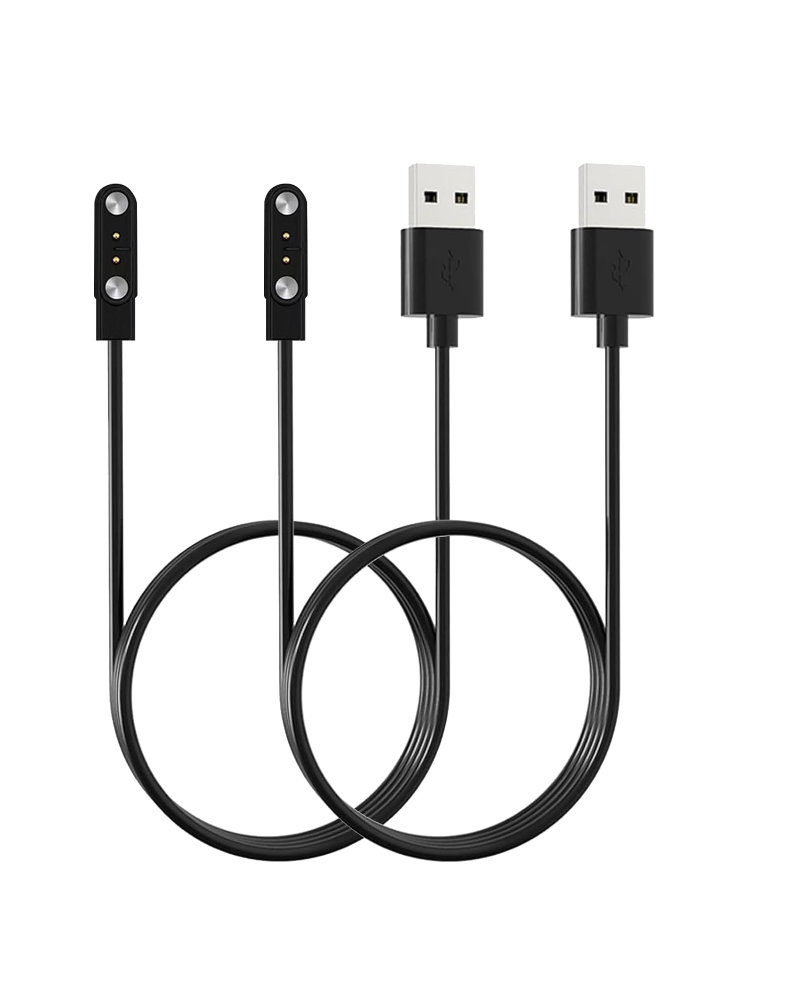 UYRUREL [2-Pack] for EarlySincere T22 Multi Fitness Tracker Smartwatch Magnetic USB Charging Cable, 2 Pin Cord Charger for Smart Watch.