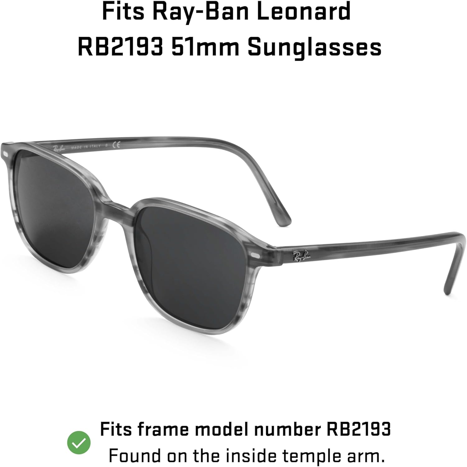 Revant Replacement Lenses for Ray-Ban Leonard RB2193 51mm