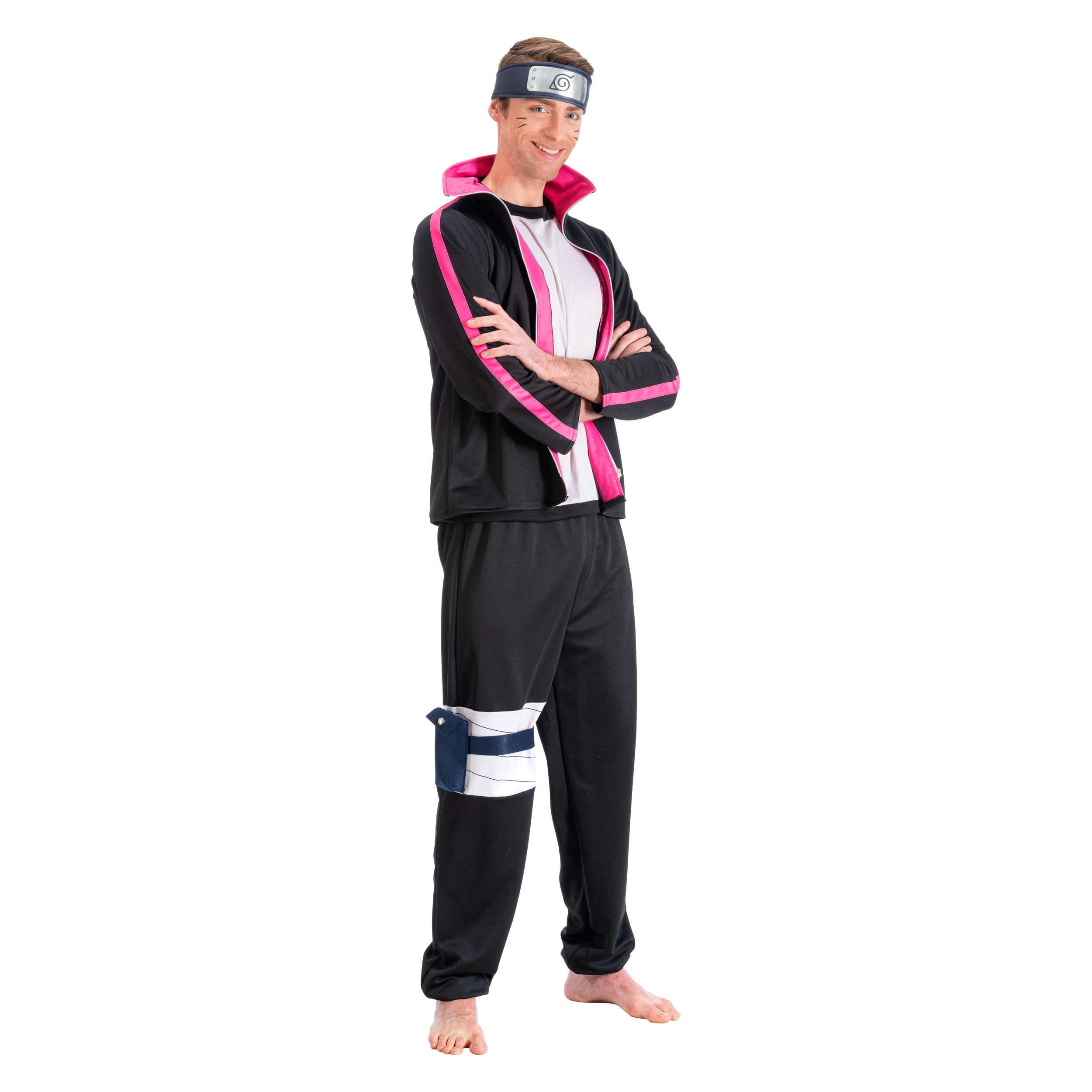 Chaks - Boruto Uzumaki Costume for Men, Official Boruto Outfit, 5 Piece Anime Set for Carnival, Cosplay and Comic Con