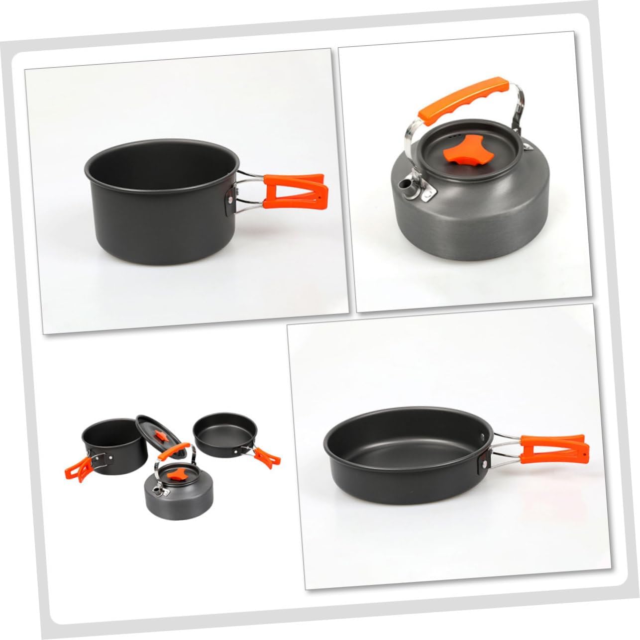 Outdoor Camping Cookware Set Portable Person Picnic Pots and Pans for Hiking Lightweight and Easy to Clean Cookware Kit for Camping and Outdoor Cooking
