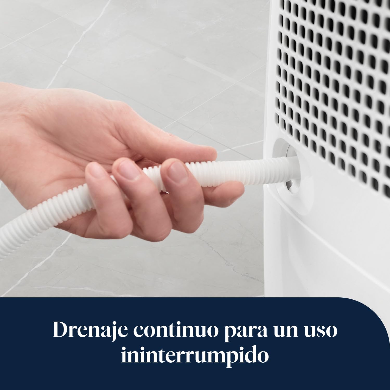 De’Longhi Tasciugo AriaDry - Deshumidificador Doméstico Portátil con Sistema de Filtración de 3-Action, 10L/día de deshumidificación, Función Secado de Ropa, Anti-Moho, Silencioso, Blanco (DEX210SF)