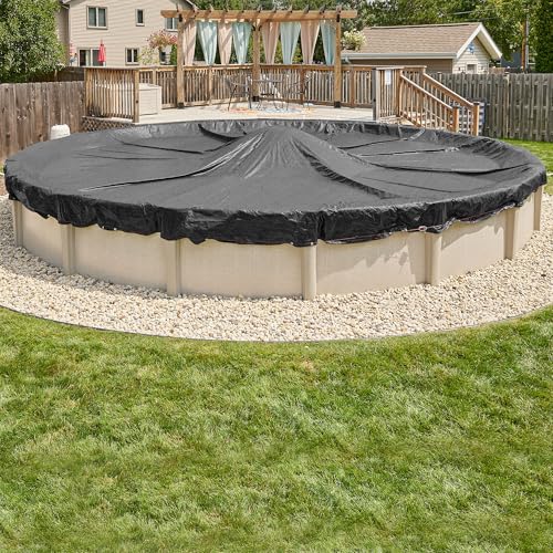 Doheny’s Mesh 5 Year Winter Pool Cover for Above Ground Pools – 21' Round – Featuring Doheny’s Exclusive Tear Resistant Weave – Includes Free Cable and Ratchet Kit – Cold Weather Protection