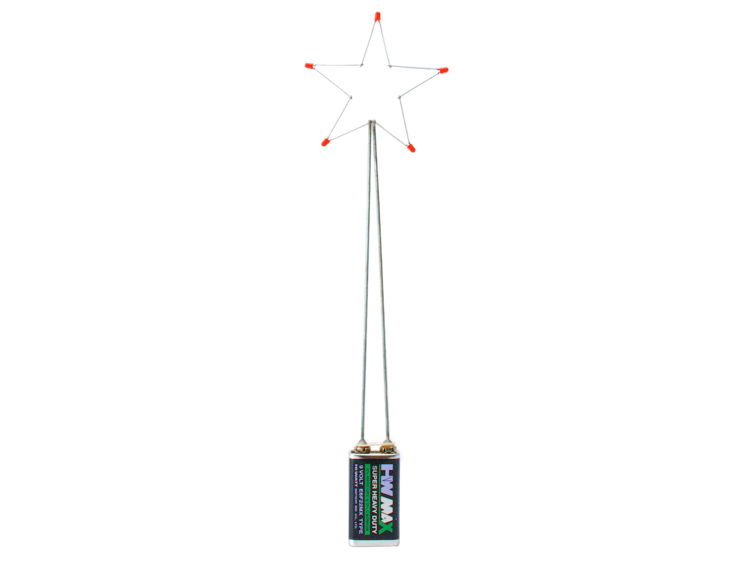 Wanted - Stella Natalizia al LED Batteria da 9V Inclusa
