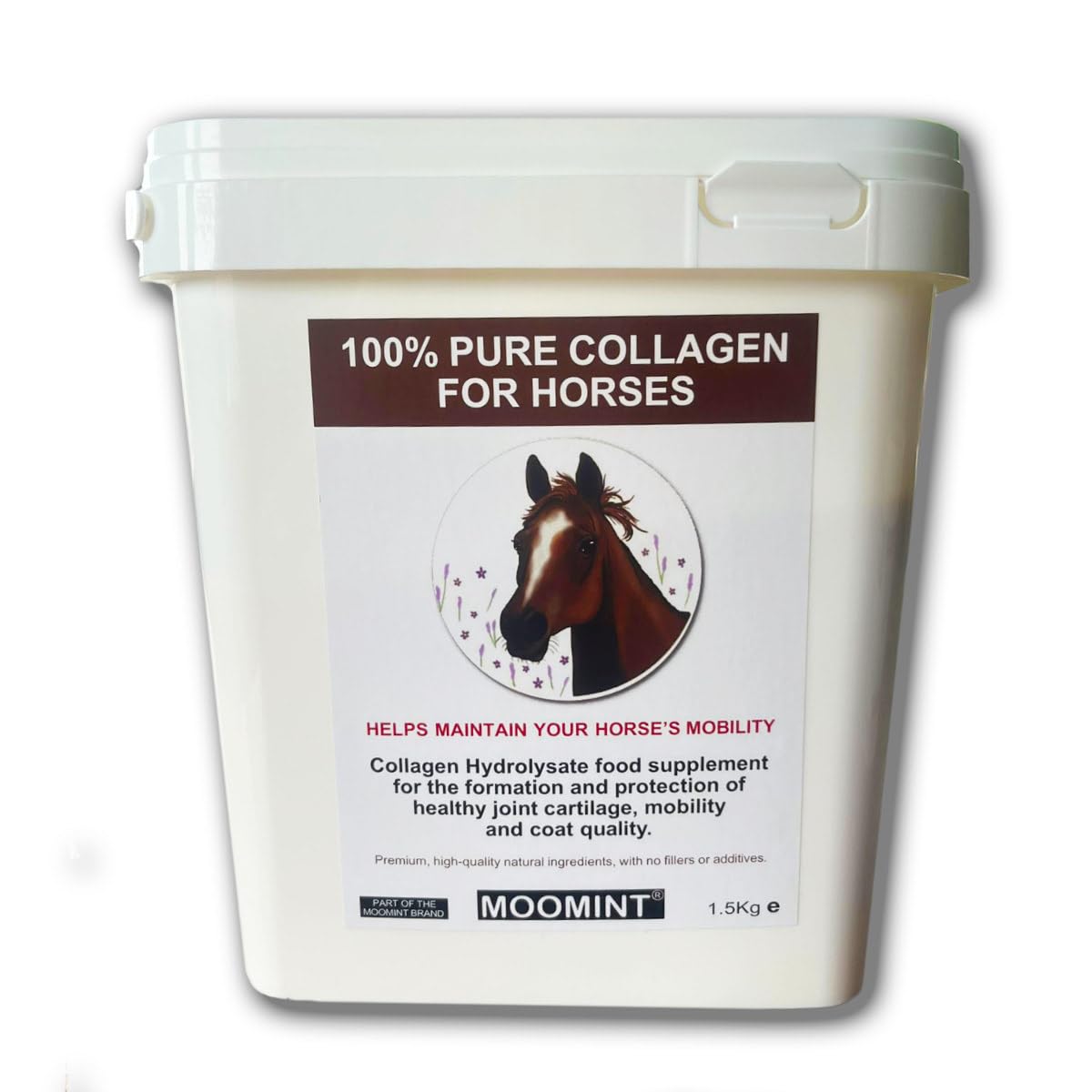 MOOMINT Horse Collagen Supplement - Pure Collagen for Horses - Promotes Healthy Bones, Joins and Coat - 1.5kg