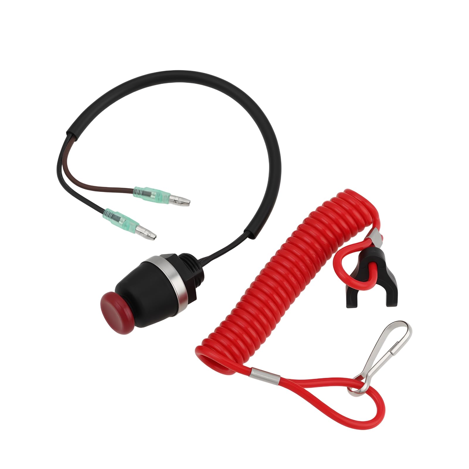 EMSea 1 Set Interruptor de Apagado de Motor Fueraborda con Cordón de Rosca de 15,5 mm Compatible con Mercury Compatible con Tohatsu Motores