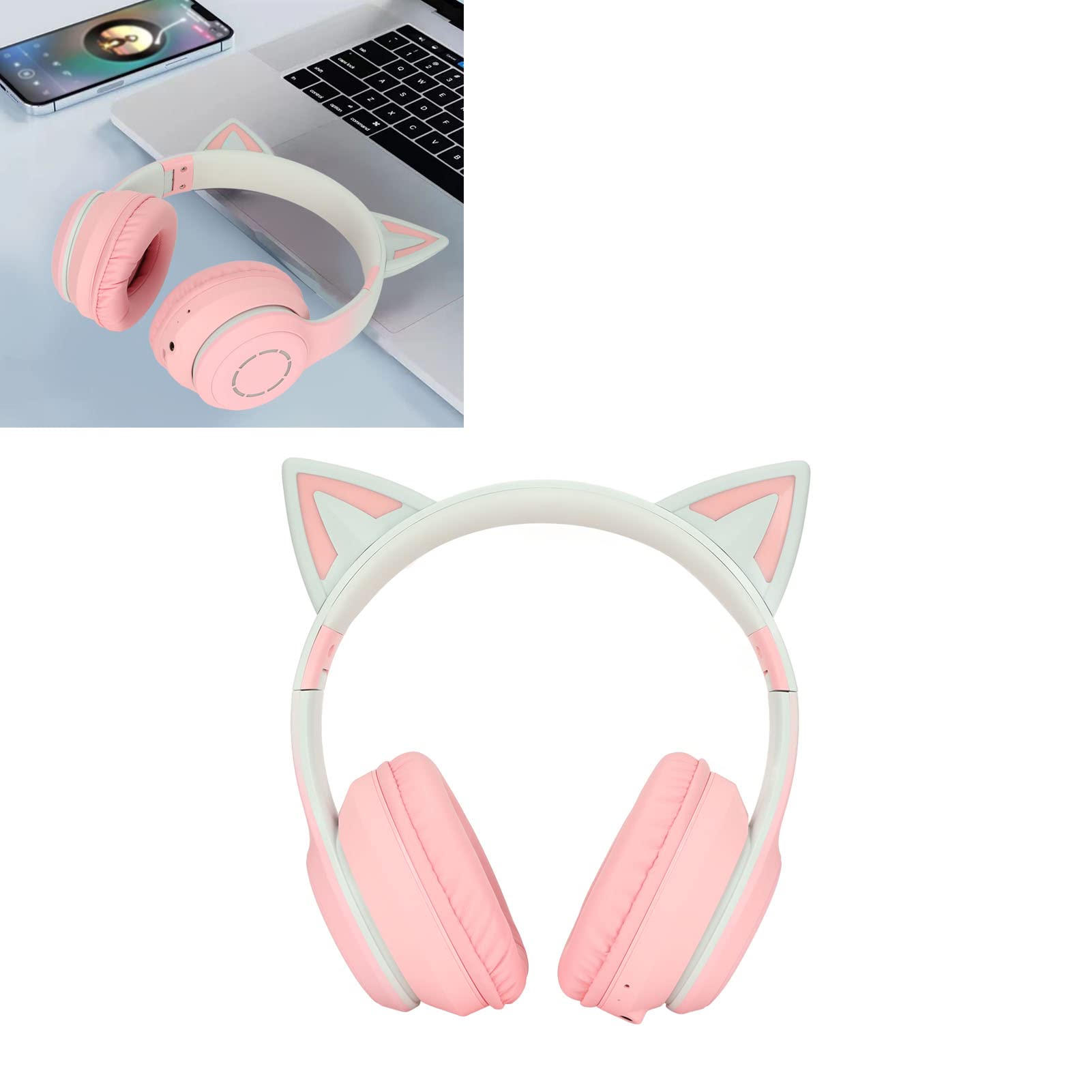 Amazon.co.jp: 猫耳 ヘッドセット 取り外し可能なマイク 急速充電