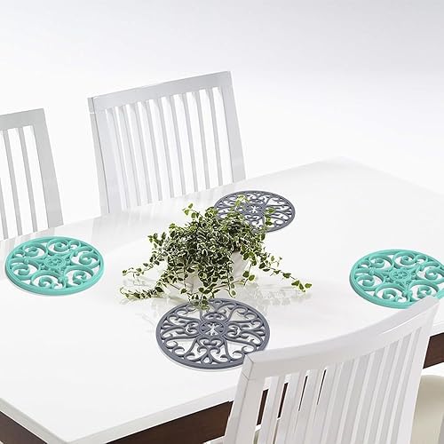 Miniatura 5 de Salvamanteles para platos calientes, salvamanteles de silicona, salvamanteles para ollas y sartenes calientes, almohadillas calientes