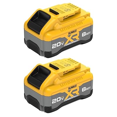 DEWALT 20V MAX XR 8Ah POWERPACK Lithium Ion Battery, 2-Pack (DCB2108-2)