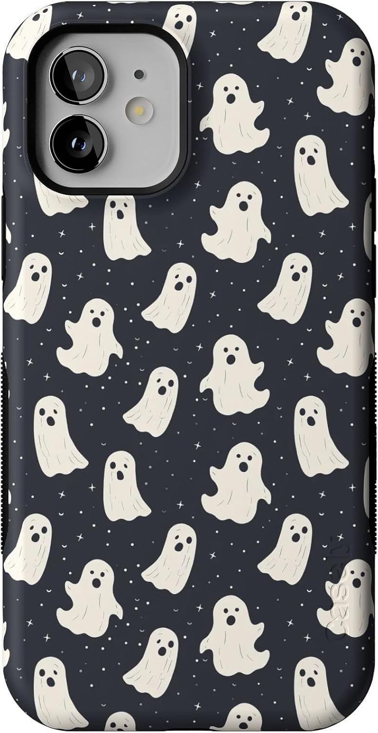 Casely iPhone 12/12 Pro Case | All Boos No Bite | Friendly Ghost | Compatible with MagSafe | Bold Protective Design